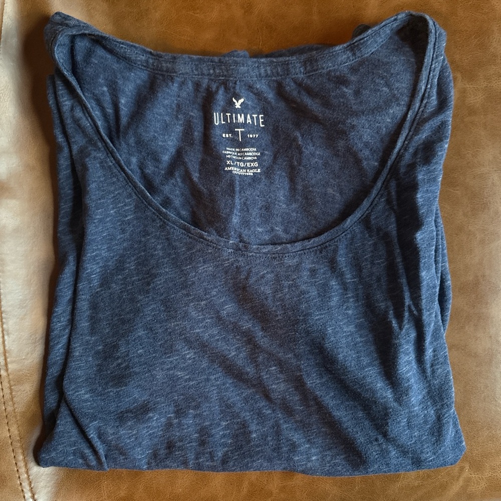 American Eagle Outfitters Dark Blue T-Shirt
